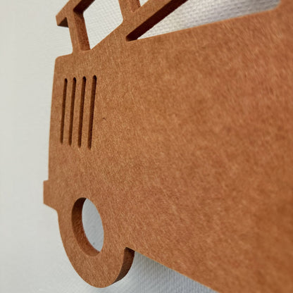 Væglampe i filt brandbil terracotta – nærbillede af PET-filten
