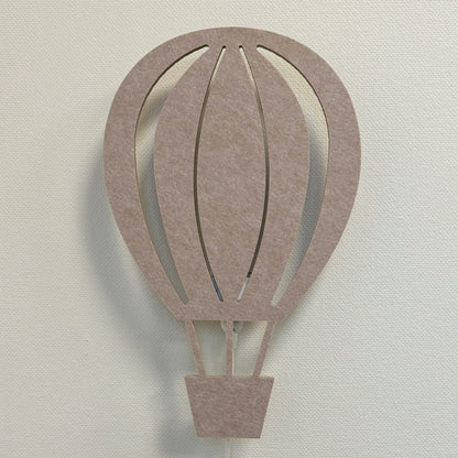Væglampe i filt luftballon sandbeige – lampe slukket