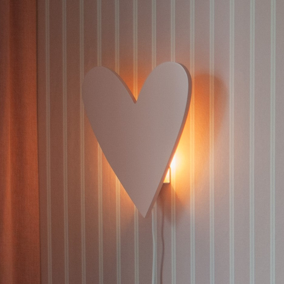 Houten wandlamp kinderkamer | Hart - peach - toddie.nl ®