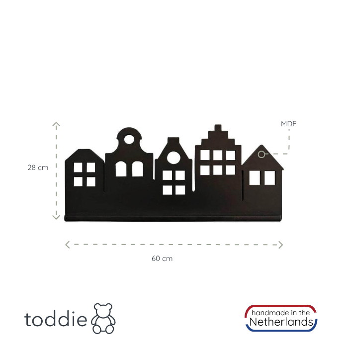 2 hölzerne Wandregale Kinderzimmer | Kanalhäuser - schwarz Wandregal toddie.de   