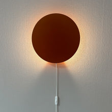 Houten wandlamp kinderkamer | cirkel baksteen rood - toddie.nl ®