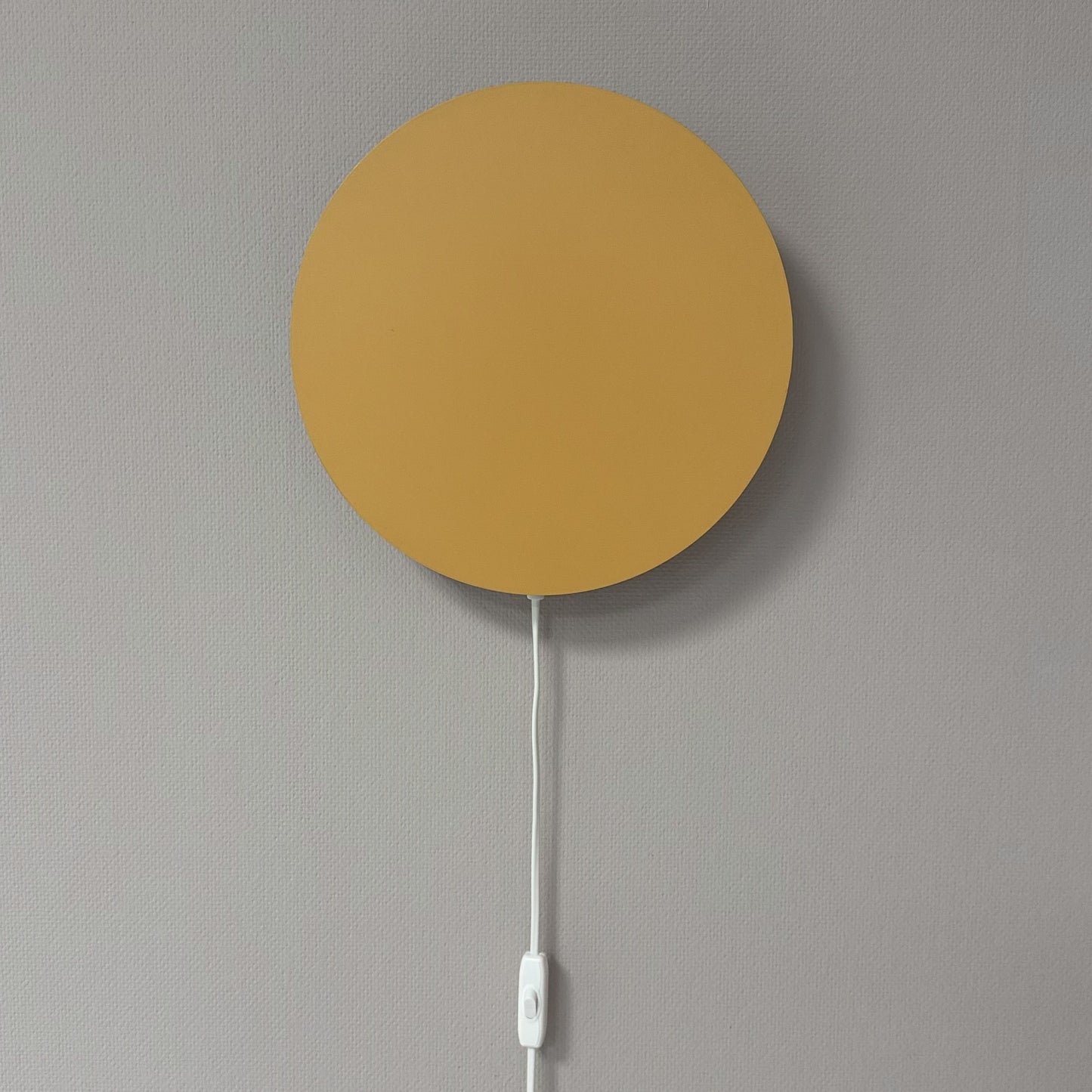 Houten wandlamp kinderkamer | cirkel true joy yellow - toddie.nl ®
