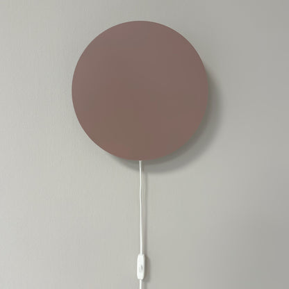 Houten wandlamp kinderkamer | cirkel terra roze - toddie.nl ®