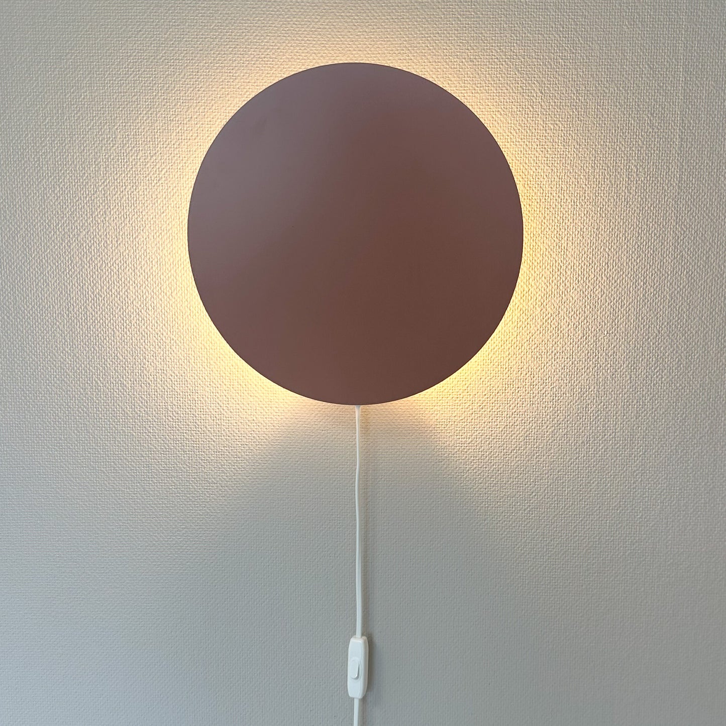 Houten wandlamp kinderkamer | cirkel terra roze - toddie.nl ®