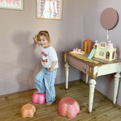 Houten wandlamp kinderkamer | cirkel terra roze - toddie.nl ®