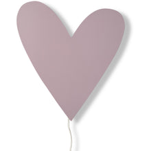 Houten wandlamp kinderkamer | Hart - Lila - toddie.nl ®
