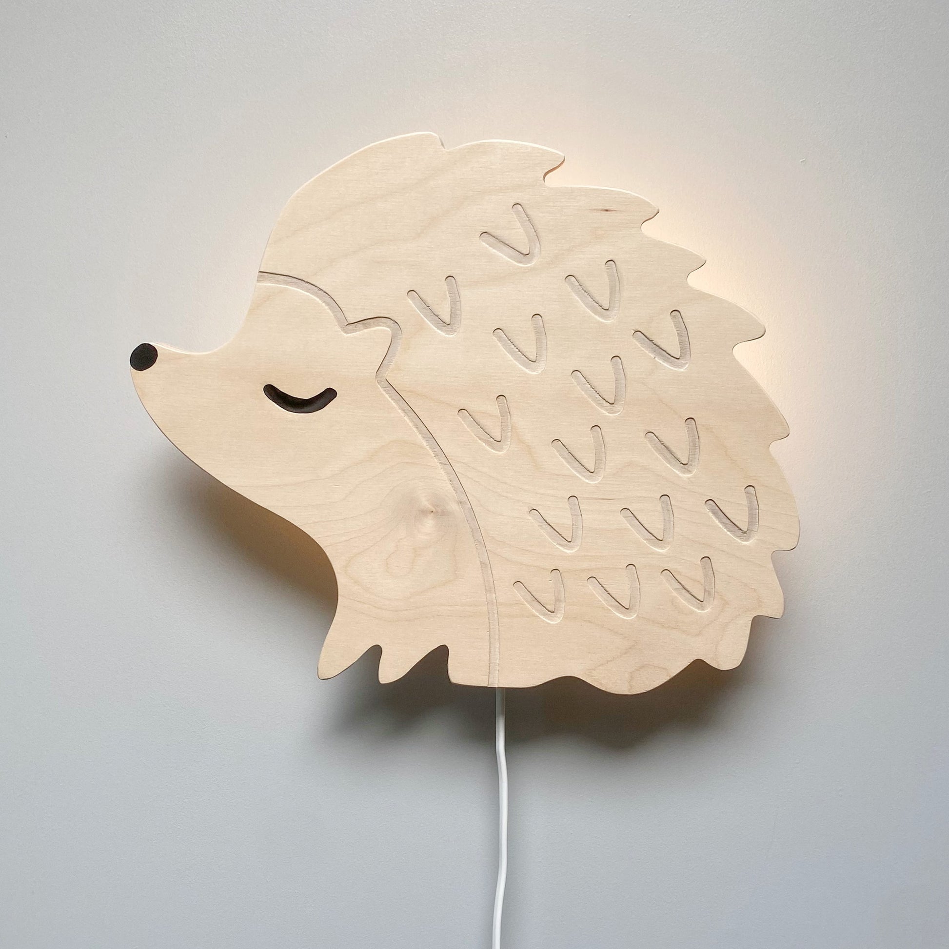 Houten wandlamp kinderkamer | Egel - toddie.nl