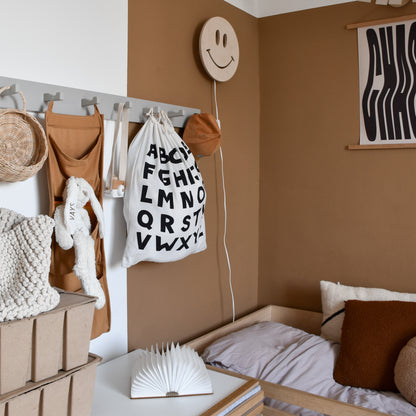 Houten wandlamp kinderkamer | Smiley - blank - toddie.nl ®