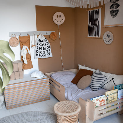 Houten wandlamp kinderkamer | Smiley - blank - toddie.nl ®