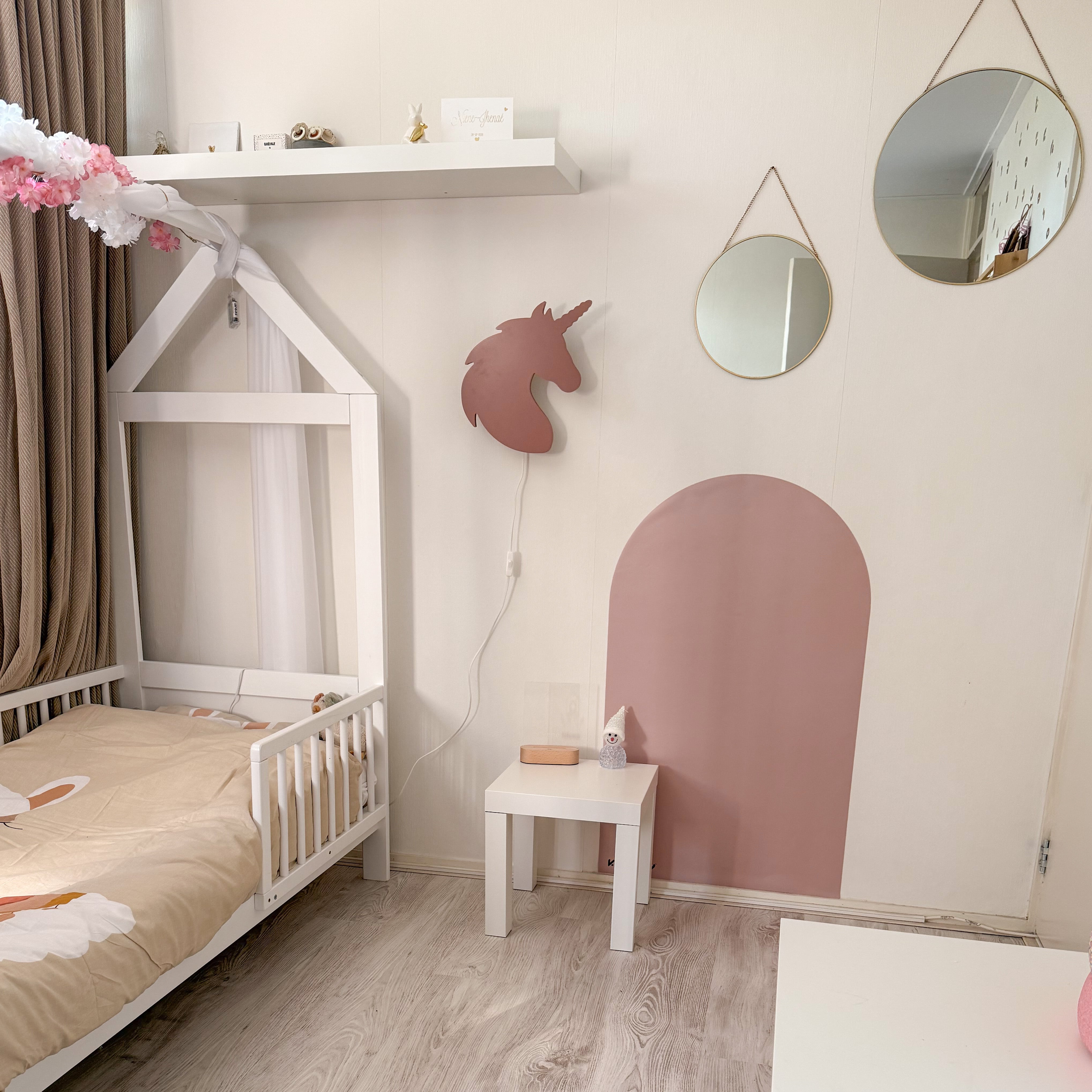Hölzerne Wandlampe Kinderzimmer | Einhorn - terra rosa Wandleuchte toddie.de