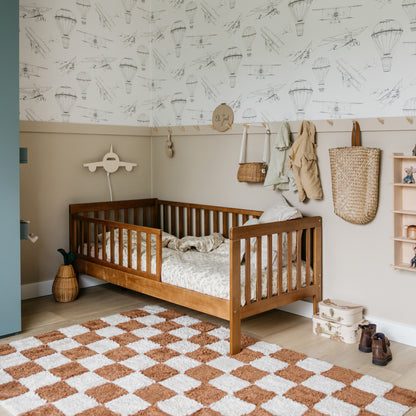 Houten wandlamp kinderkamer | Vliegtuig - blank - toddie.nl ®