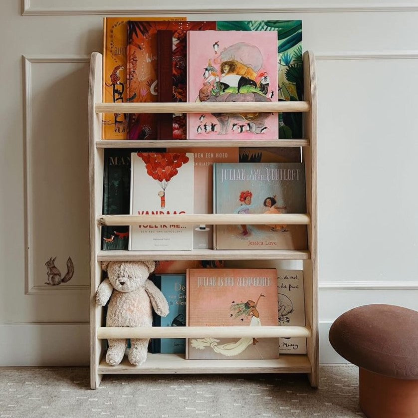 Shelfie montessori boekenrek kinderkamer | 3 planken - blank - toddie.nl ®