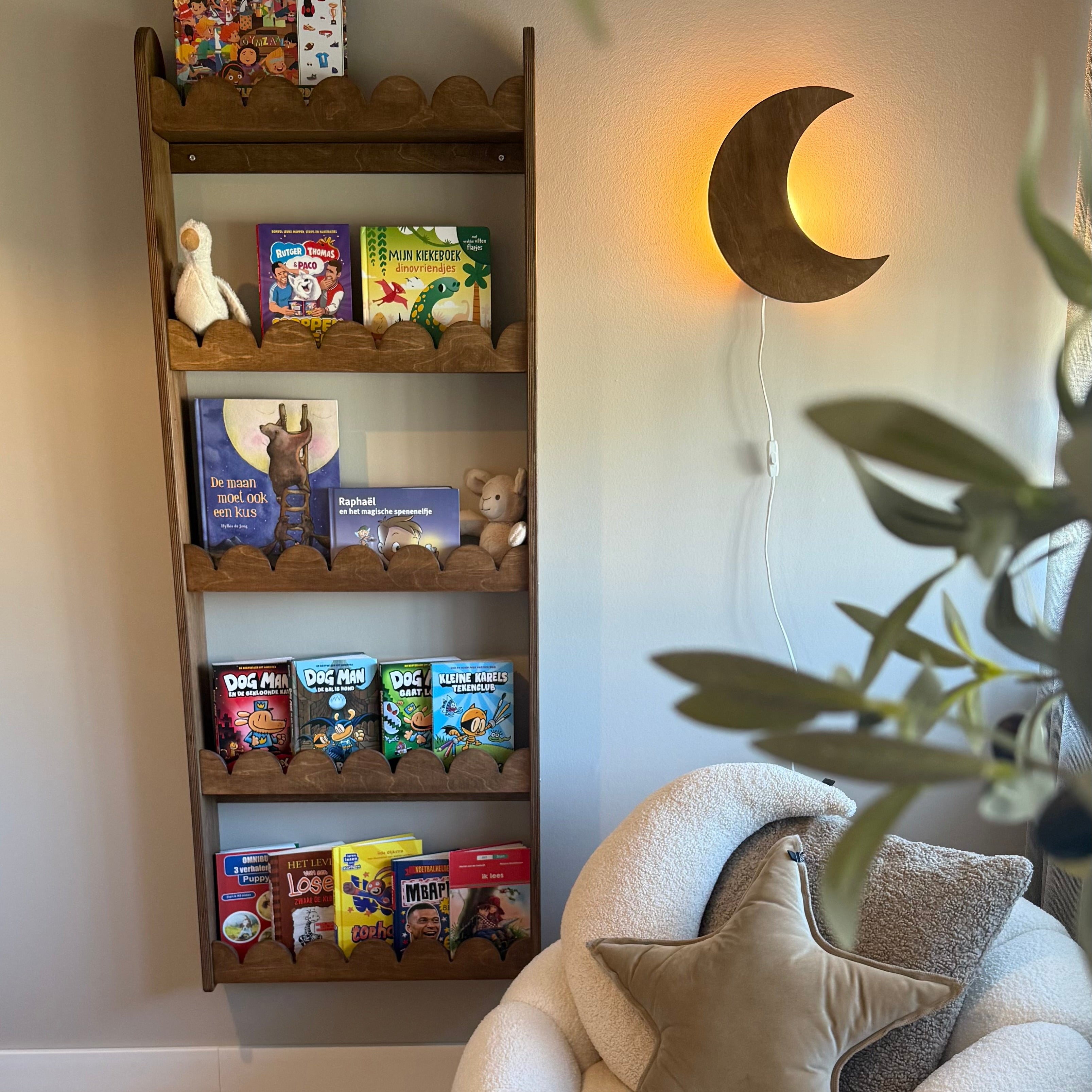 Bubble Montessori bogreol til børneværelset | 5 hylder - wengé