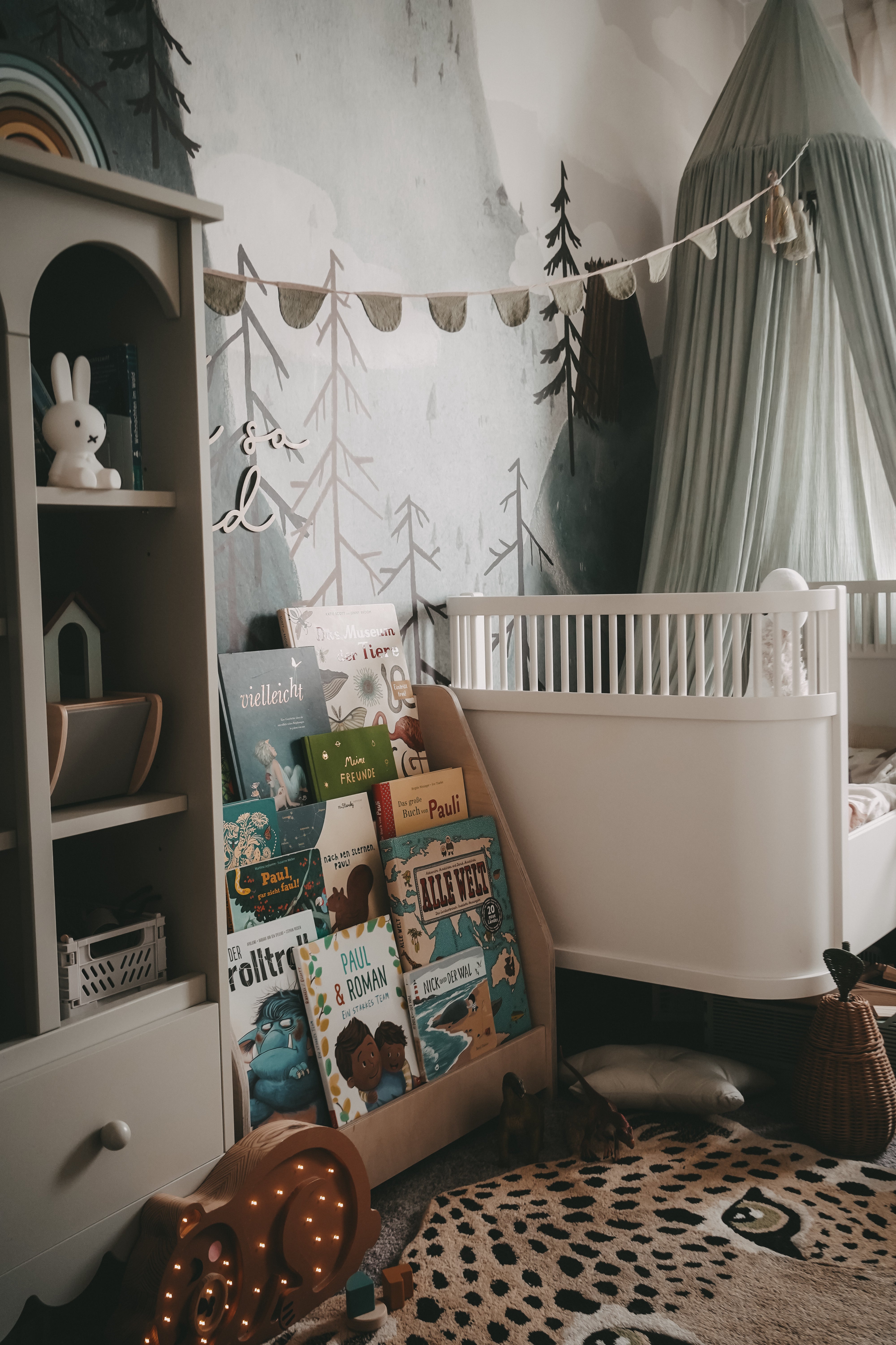 Montessori Bücherschrank Kinderzimmer | 3 Stufen - natur Bücherschrank toddie.de   