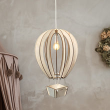 Houten hanglamp kinderkamer | Luchtballon - blank - toddie.nl ®