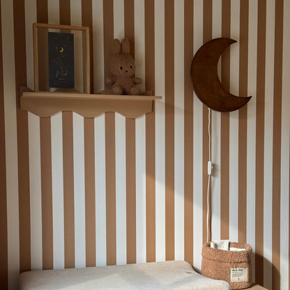 Houten wandlamp kinderkamer | Maan - Wengé - toddie.nl ®