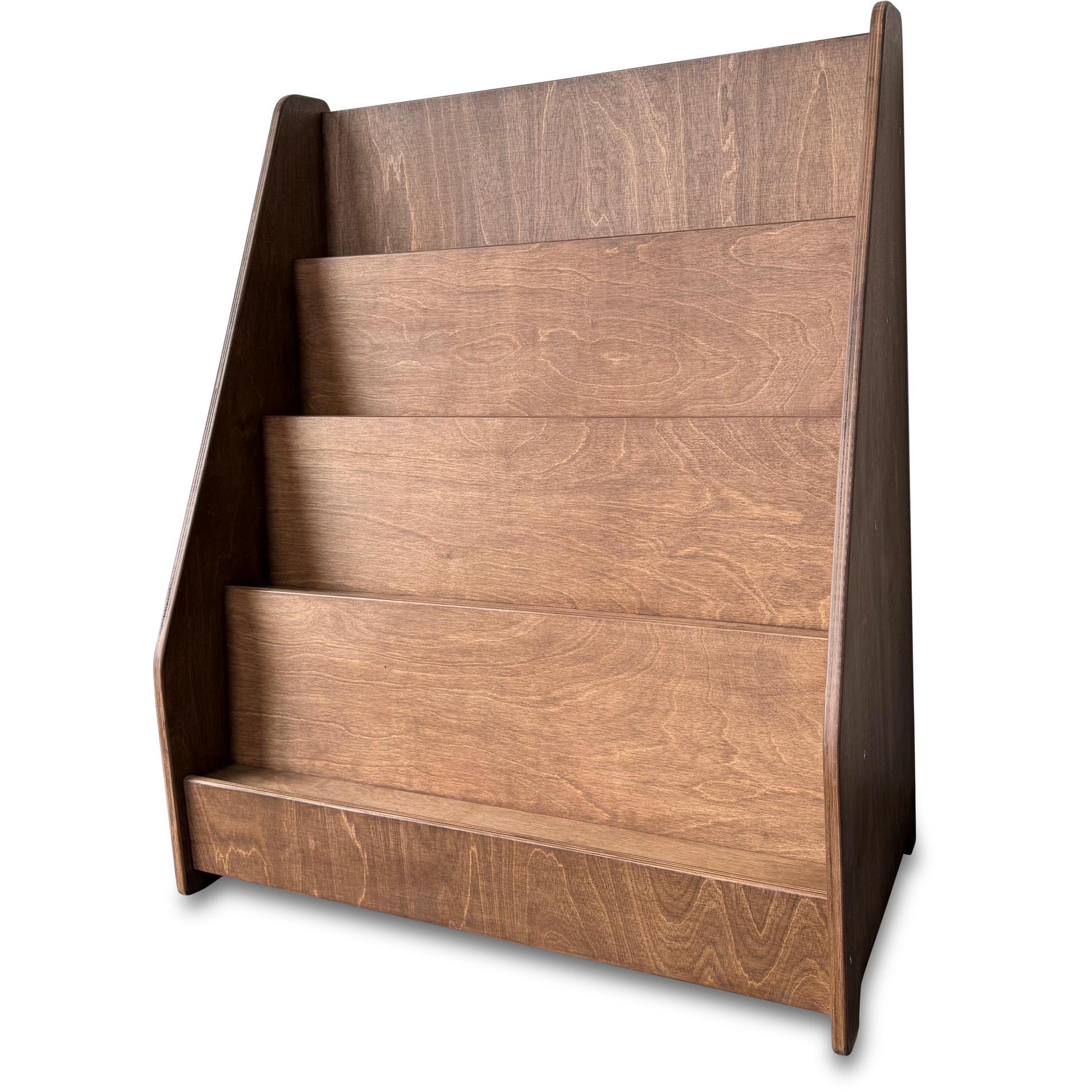 Moodie montessori boekenkast kinderkamer | 4 treden - wengé (walnut) - toddie.nl ®