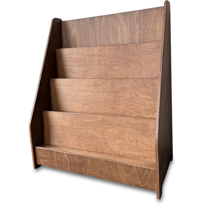 Moodie montessori boekenkast kinderkamer | 4 treden - wengé (walnut) - toddie.nl ®