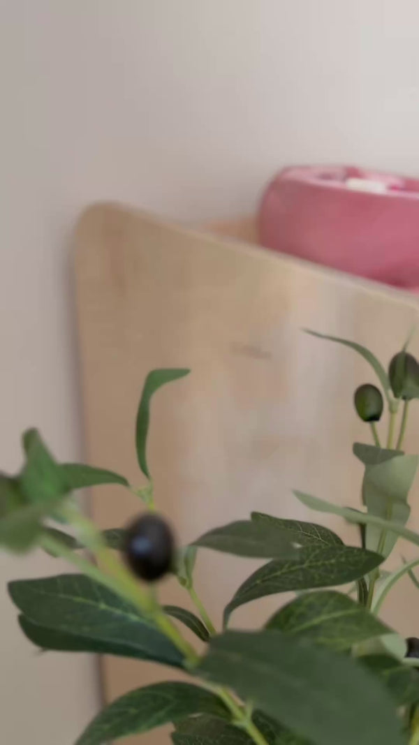 Jollie Montessori legetøjsskab med skydedøre | Bogreol med 3 hylder - blank