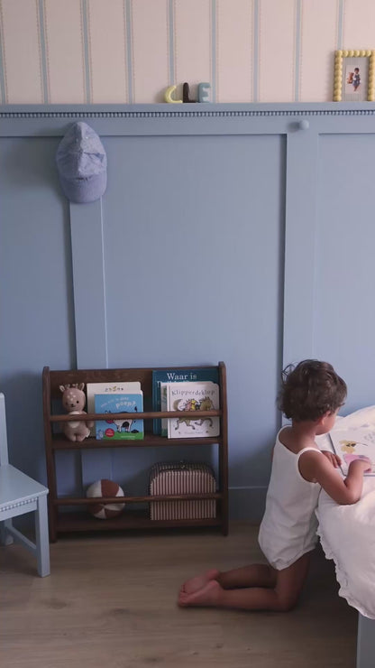 Shelfie Montessori-bogreol til børneværelset | 2 hylder – Wengé , bejdset