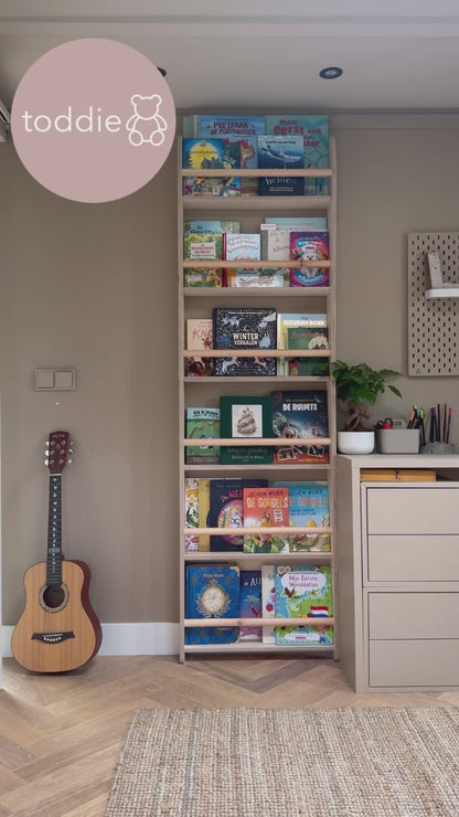 Shelfie Montessori-bogreol til børneværelset | 6 hylder – ubehandlet