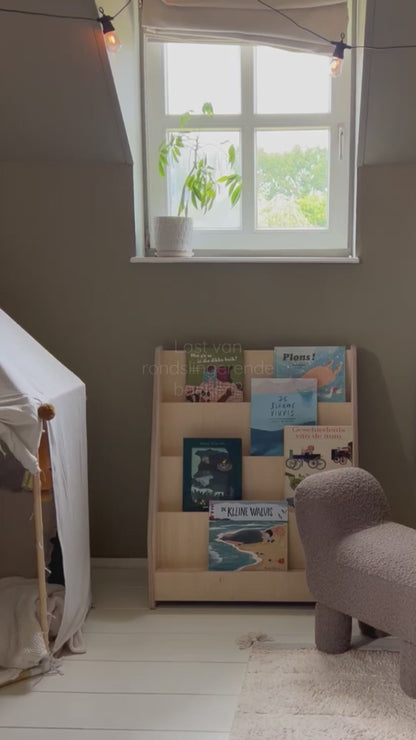 Moodie Montessori-bogreol til børneværelset | 4 trin – ubehandlet