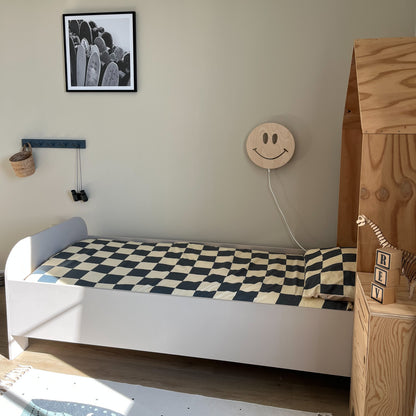 Houten wandlamp kinderkamer | Smiley - blank - toddie.nl ®