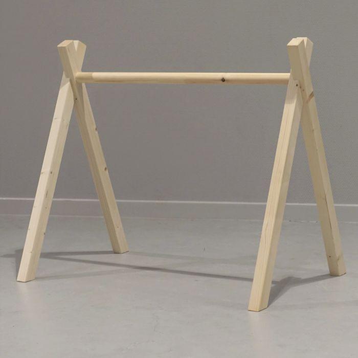 Holz Babygym | Massiver Holzspielbogen Tipi-Form (ohne hängespielzeuge) Spielbogen toddie.de   