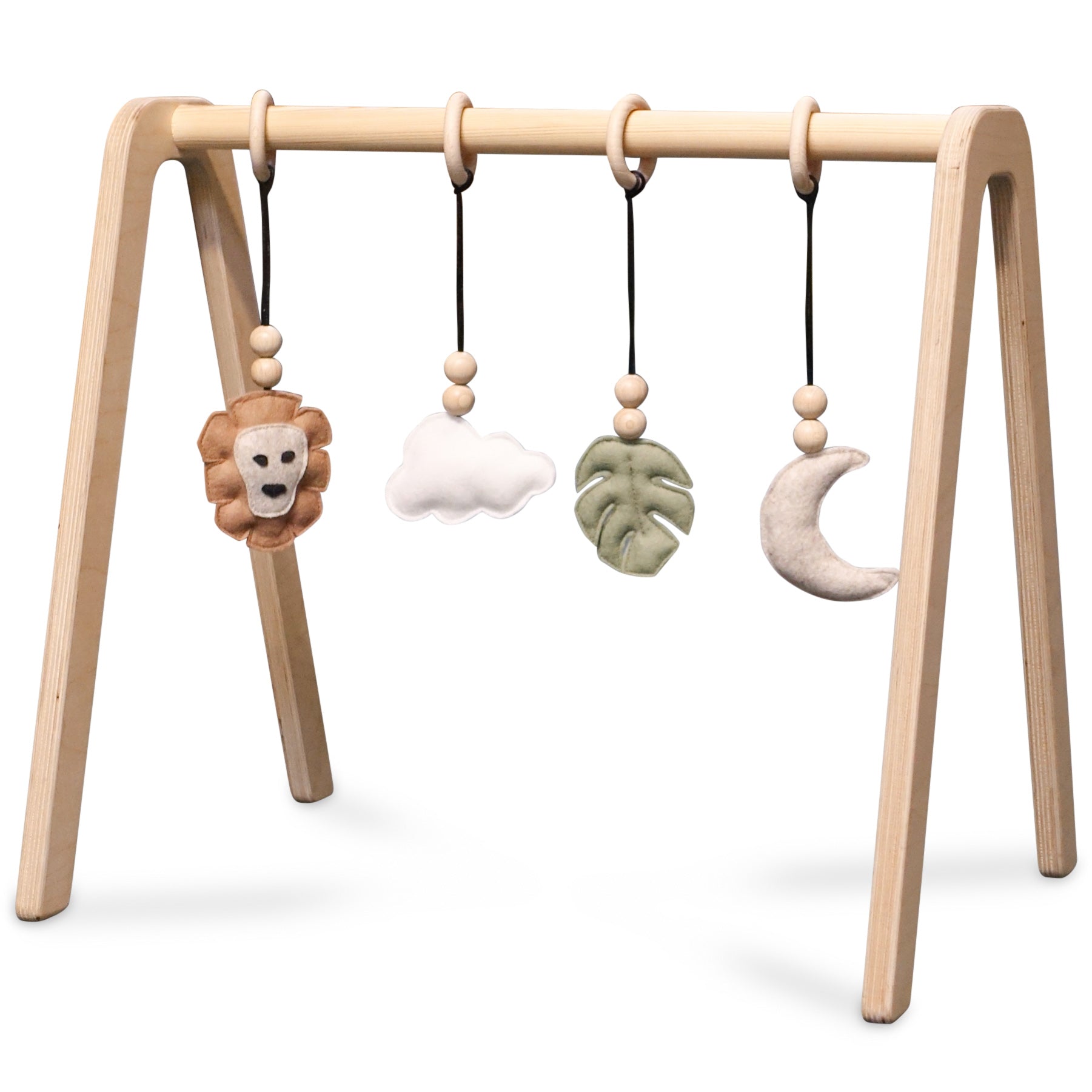 Holz Babygym | Massiver Holzspielbogen (ohne hängespielzeuge) - natur Spielbogen toddie.de   