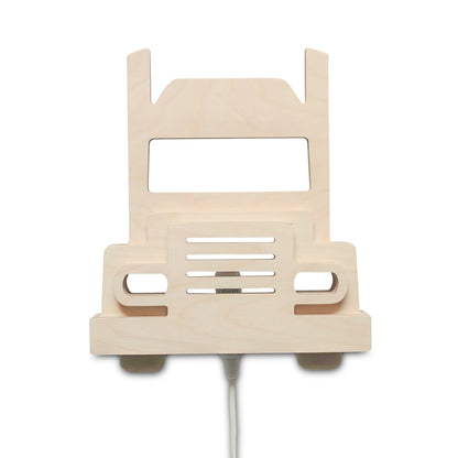 Houten wandlamp kinderkamer | vrachtwagen - toddie.nl