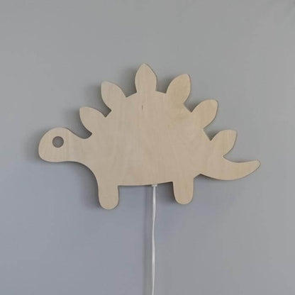Houten wandlamp kinderkamer | Stegosaurus - multiplex - toddie.nl