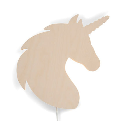 Houten wandlamp kinderkamer | Eenhoorn - toddie.nl