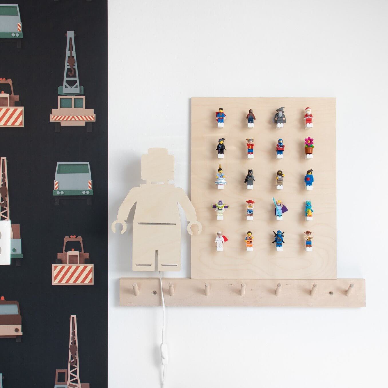 Houten wandlamp kinderkamer | Poppetje - toddie.nl