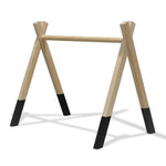 Holz Babygym | Massiver Holzspielbogen Tipi-Forme (ohne hängespielzeuge) - schwarz