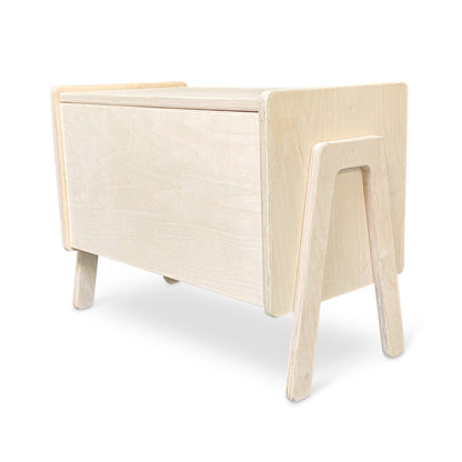 Blank houten opbergkist/boekenkist met klep - toddie.nl