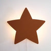 Houten wandlamp kinderkamer | Ster - baksteen rood - toddie.nl