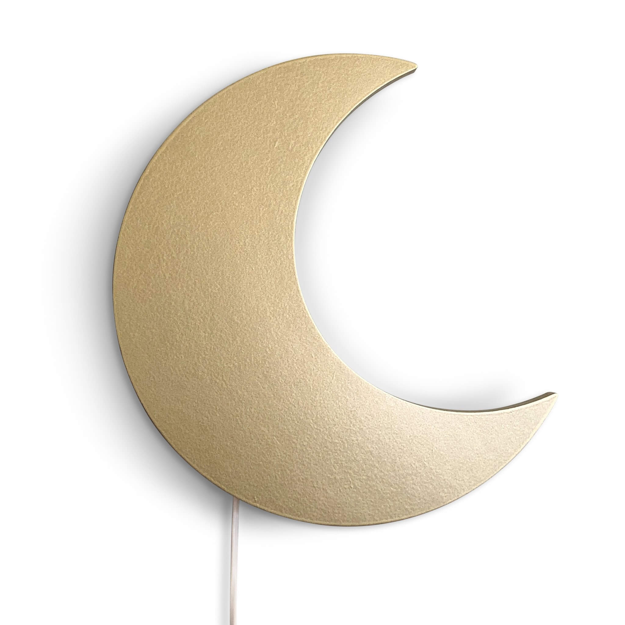Houten wandlamp kinderkamer | Maan - Goud - toddie.nl