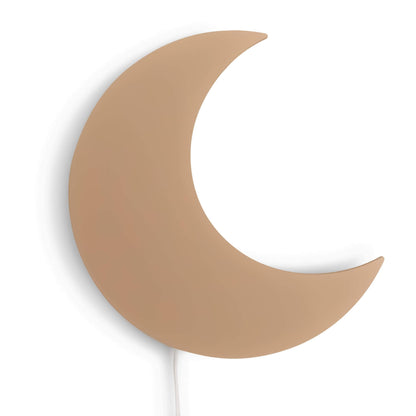 Houten wandlamp kinderkamer | Maan - Spiced honey - toddie.nl