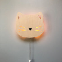 Houten wandlamp kinderkamer | Kat - toddie.nl