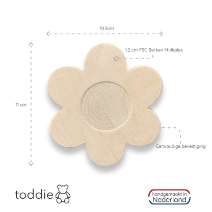 Blank houten set wandhaken kinderkamer | Meisje - toddie.nl