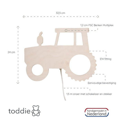 Houten wandlamp kinderkamer | Trekker - toddie.nl