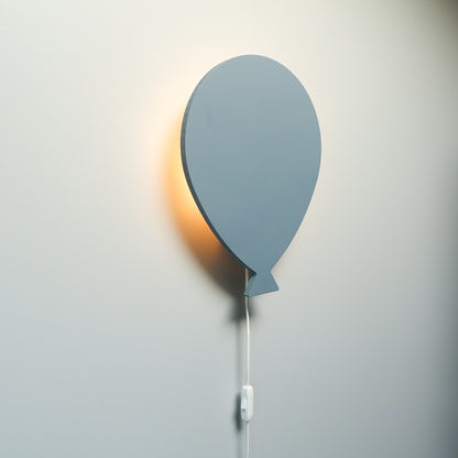 Houten wandlamp kinderkamer | Ballon - Blauw - toddie.nl