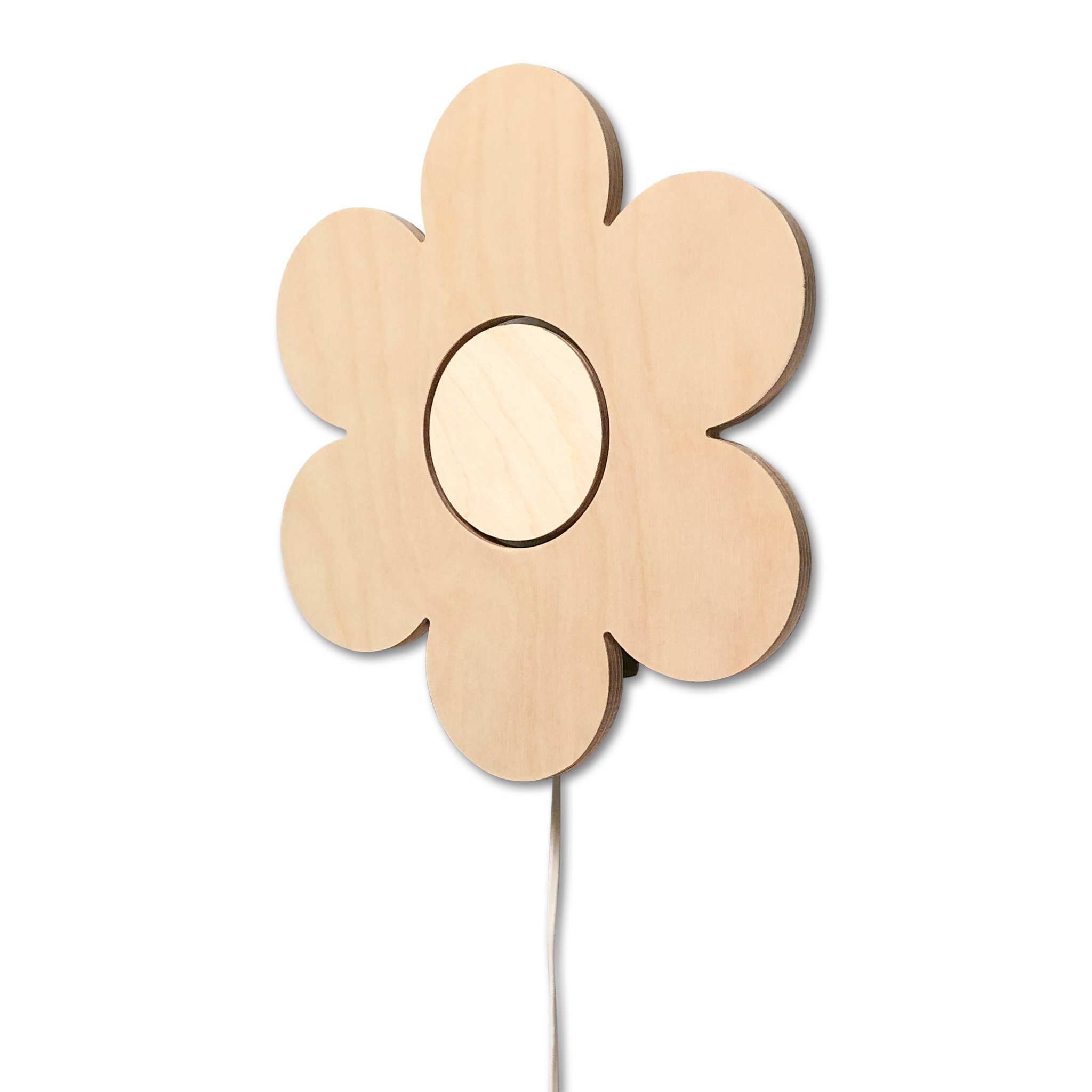 Hölzerne Wandlampe Kinderzimmer | Blume - natur Wandleuchte toddie.de   