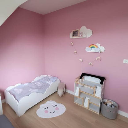 Set à 2 stk Witte houten wandplanken wolk, planken kinderkamer | Wolkie - toddie.nl